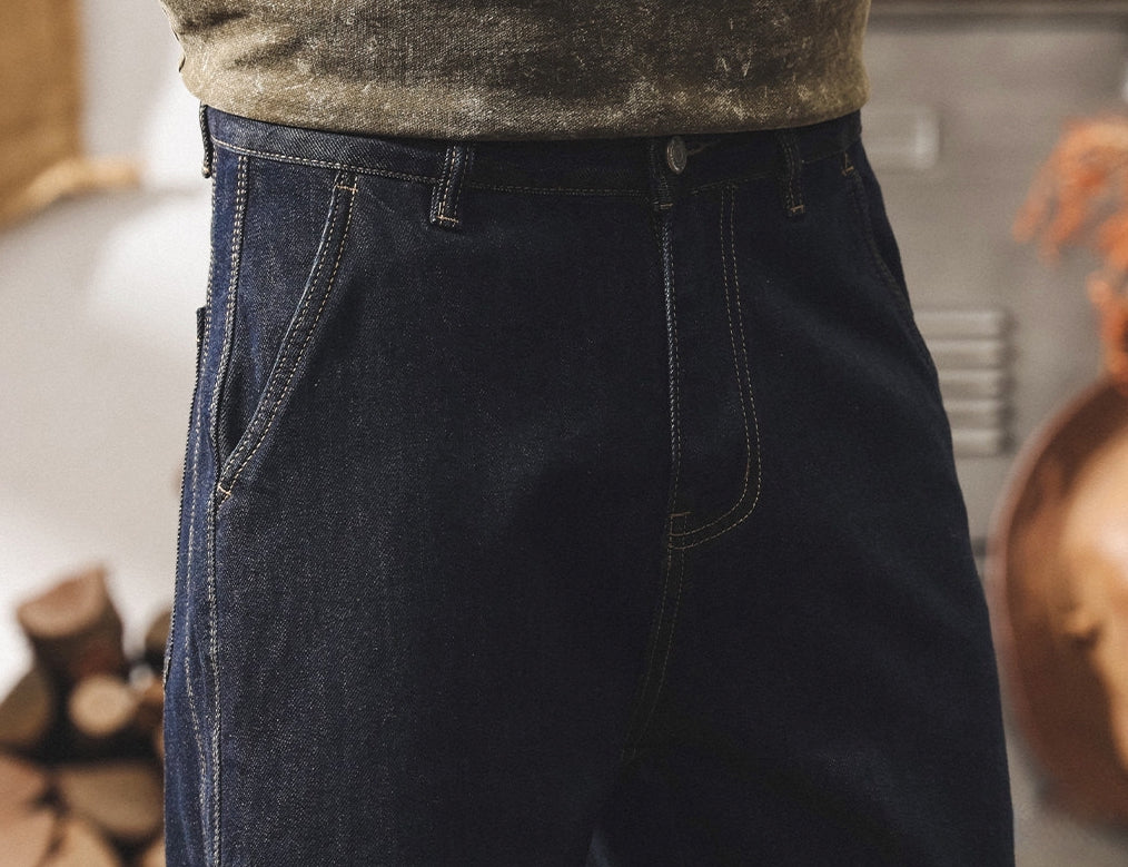 Washed Denim Pant - BLUE