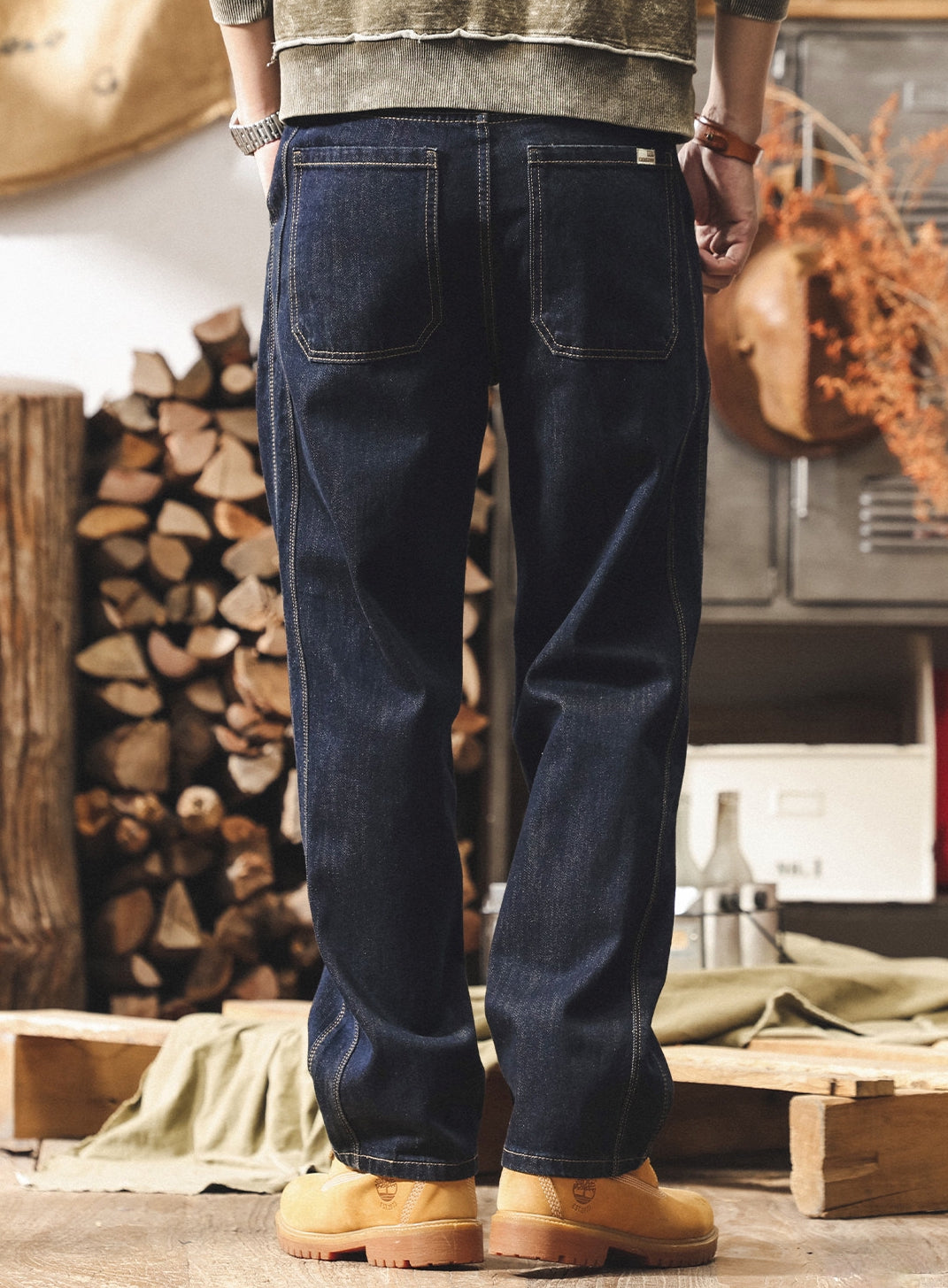 Washed Denim Pant - BLUE