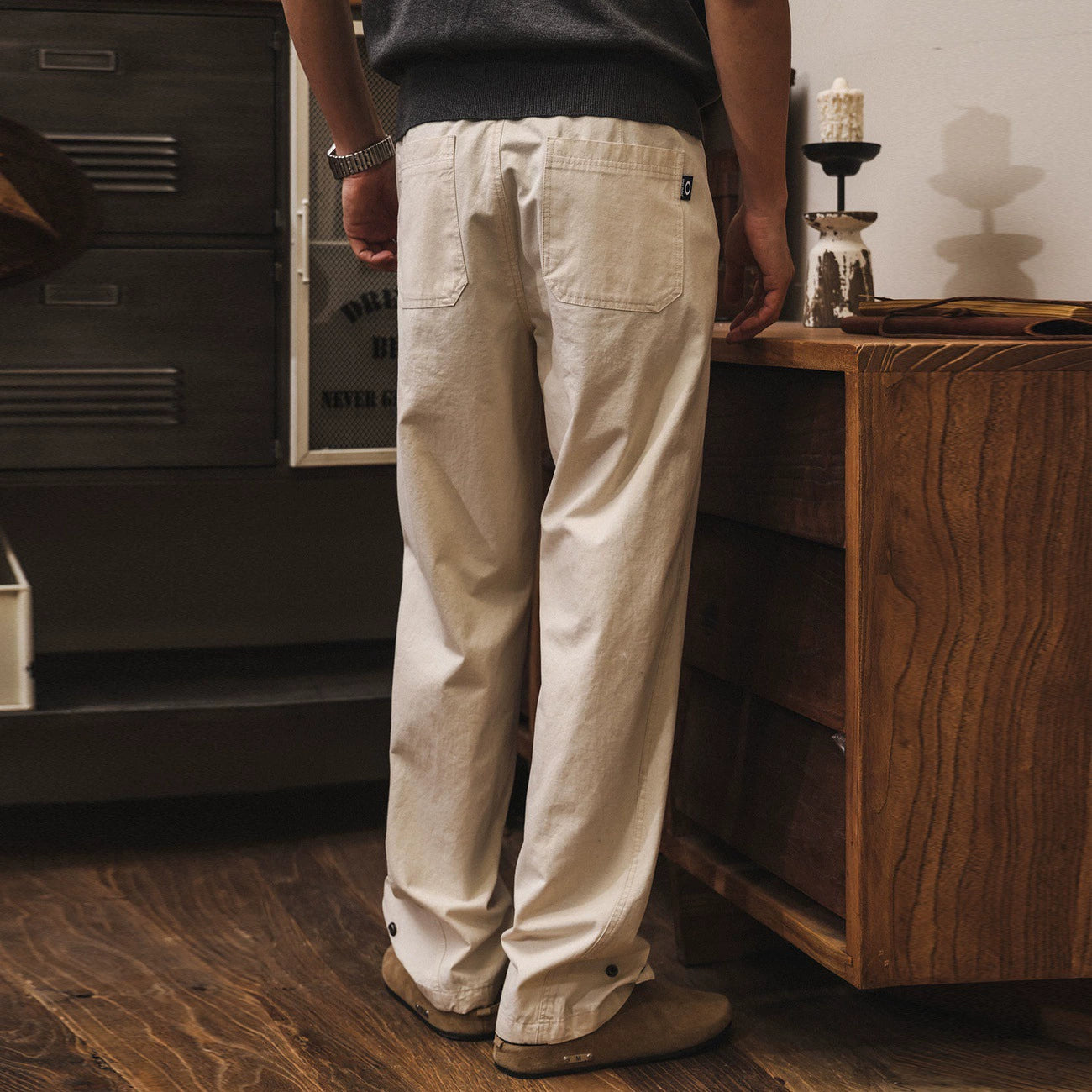 Old Harbour Linen Trousers in Sand Beige