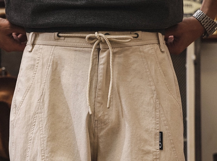 Old Harbour Linen Trousers in Sand Beige