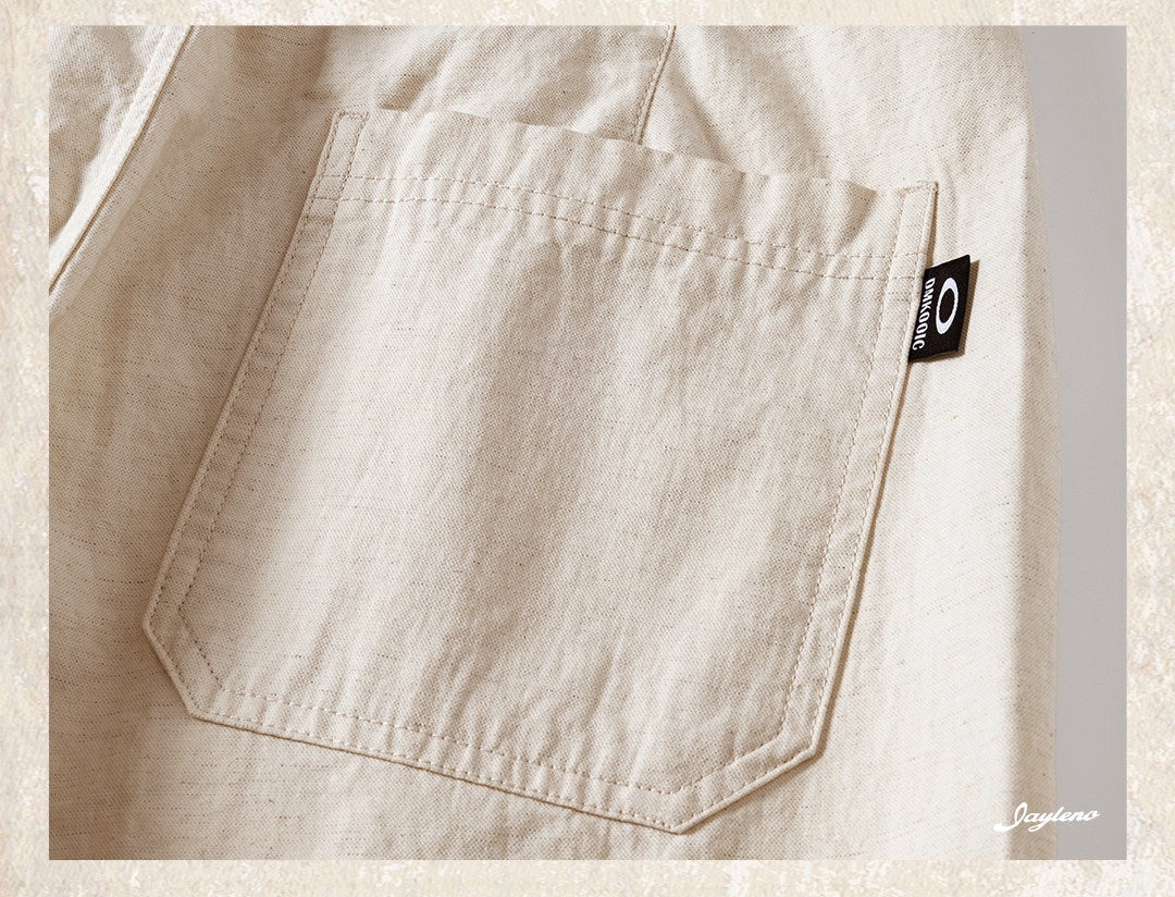 Old Harbour Linen Trousers in Sand Beige