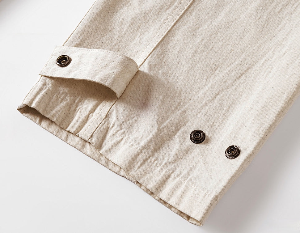 Old Harbour Linen Trousers in Sand Beige
