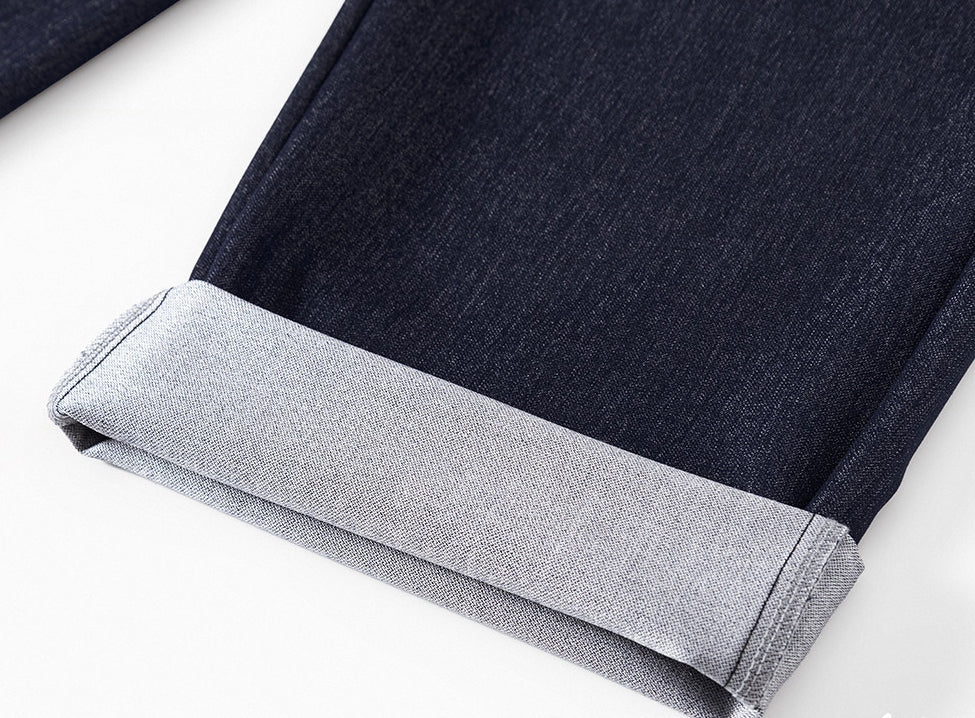 Relaxed Pleated Trousers in Deep Indigo