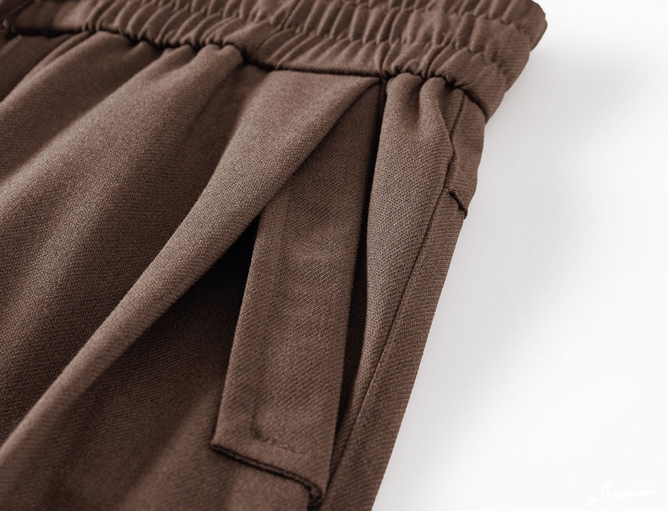 Soft Drape Lyocell Trousers in Cocoa Brown