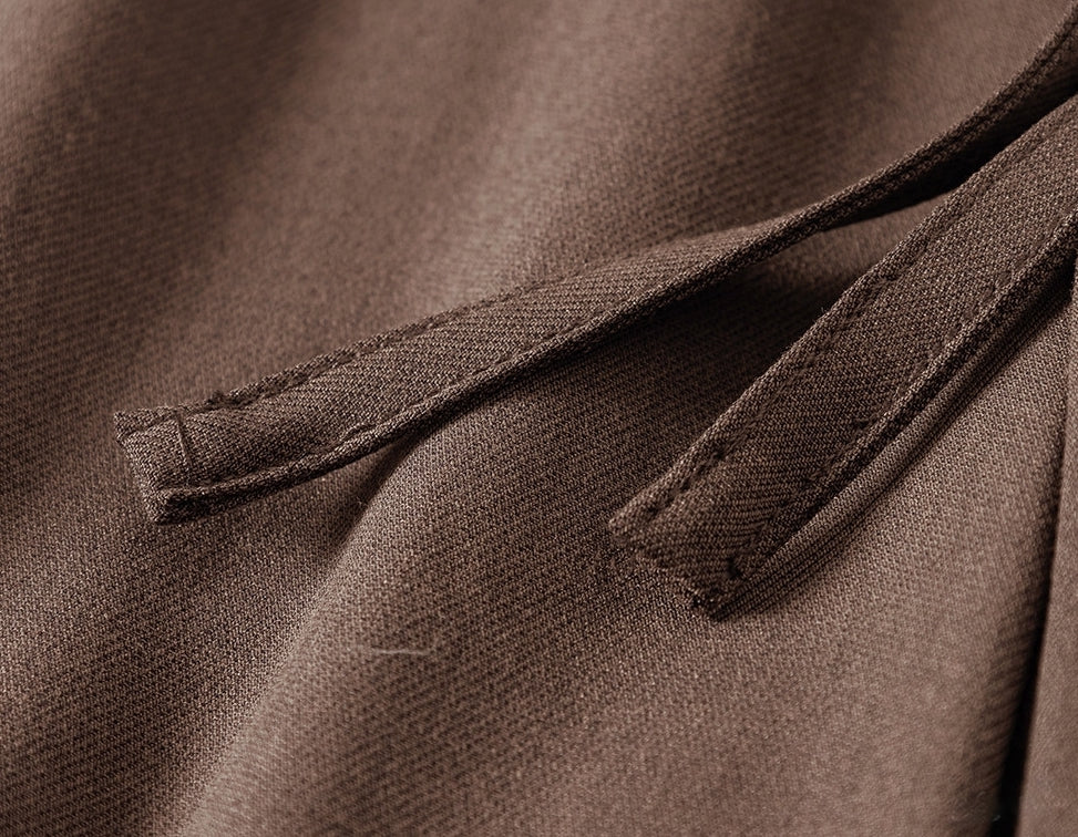 Soft Drape Lyocell Trousers in Cocoa Brown