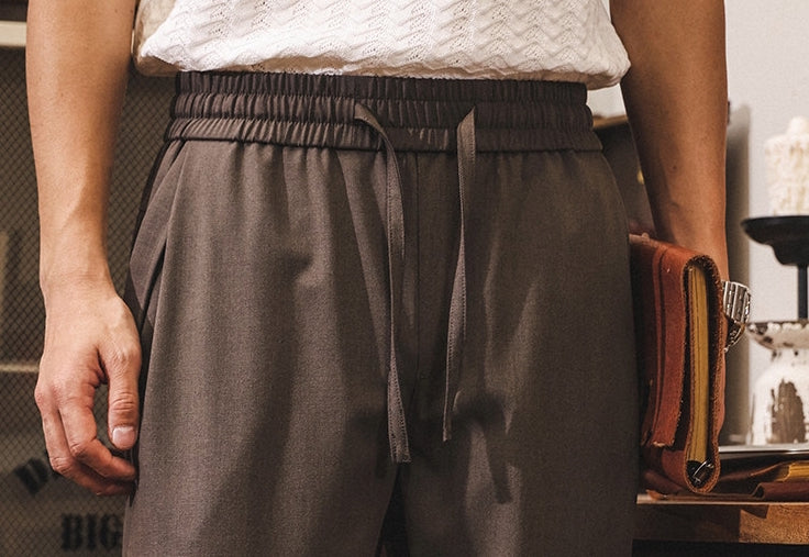 Soft Drape Lyocell Trousers in Cocoa Brown