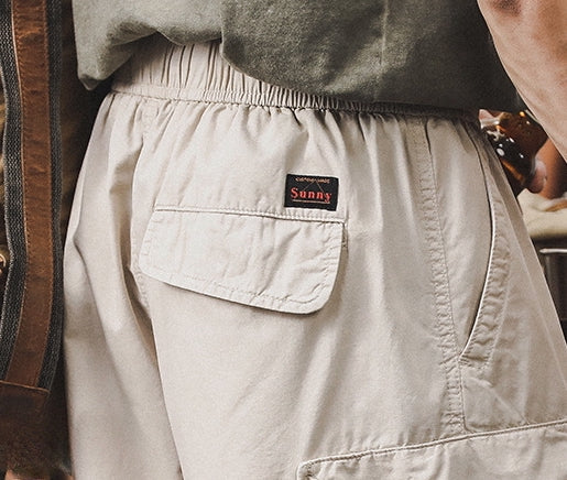 Multi-Pocket Adventure Shorts in Apricot