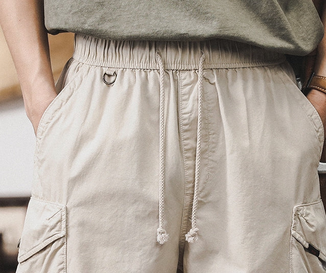 Multi-Pocket Adventure Shorts in Apricot