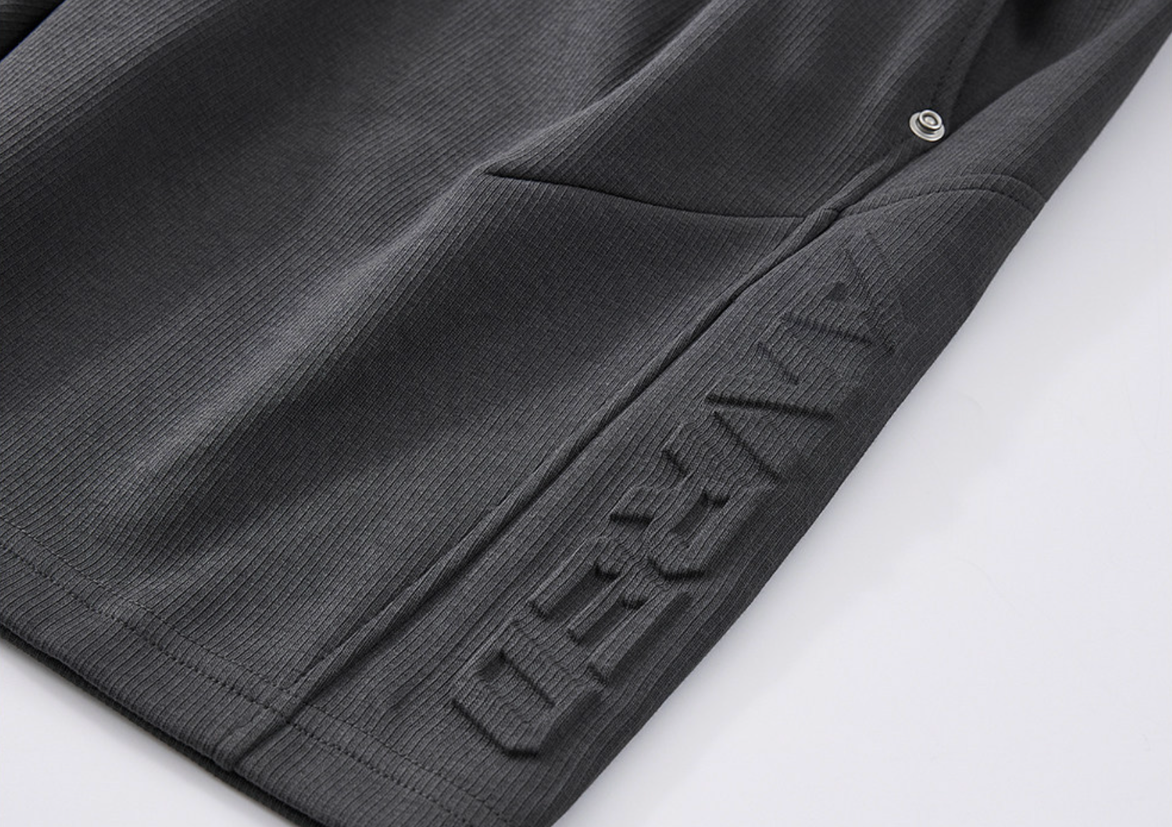 Combed Cotton Knitted  Heavy Weight Oversized Athletic Style Shorts - DARKGRAY