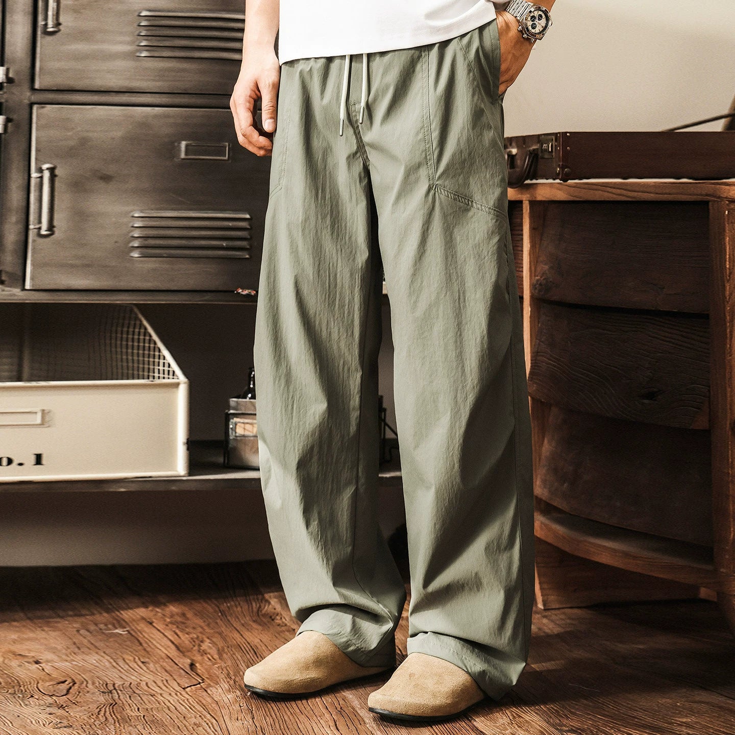 Field Panelled Lightweight Cargo Trousers - ARMYGREEN