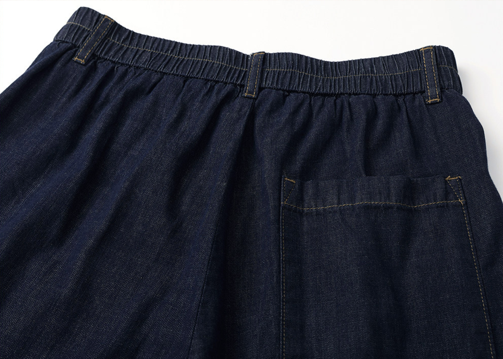Heritage Pleated Chambray Shorts - DARKBLUE