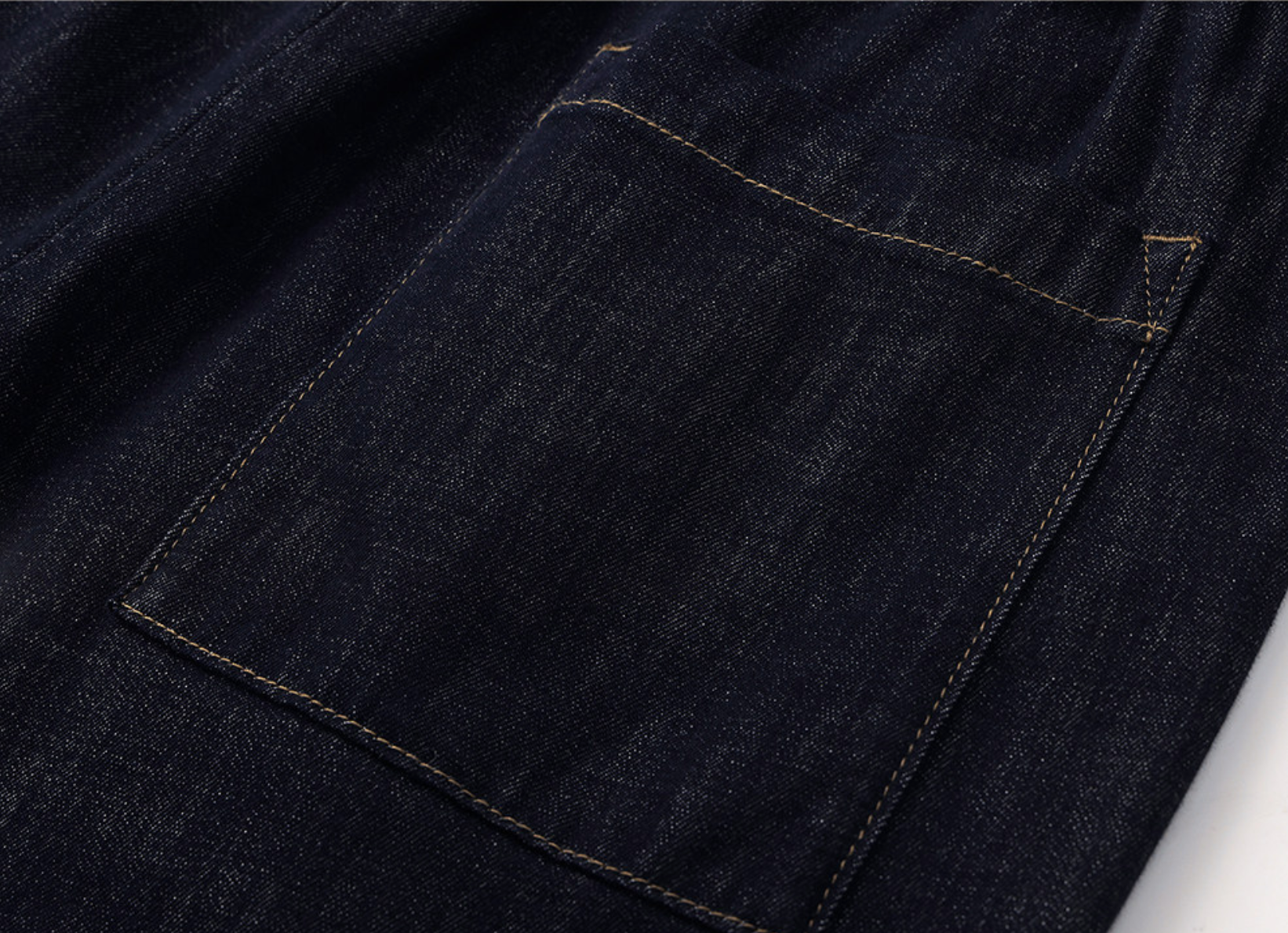 Tencel Denim Linen Pleated Shorts - BLUEBLACK