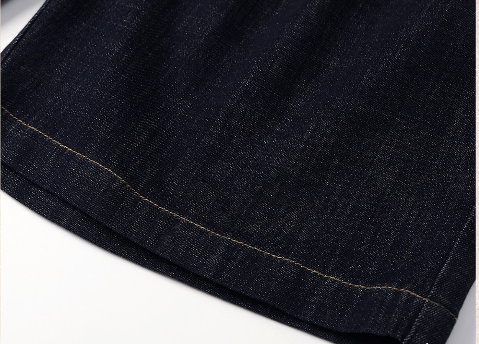 Tencel Denim Linen Pleated Shorts - BLUEBLACK