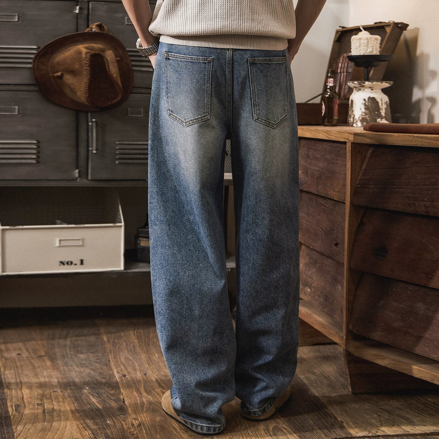 Summer Lightweight Lyocell Wide-Leg Jeans