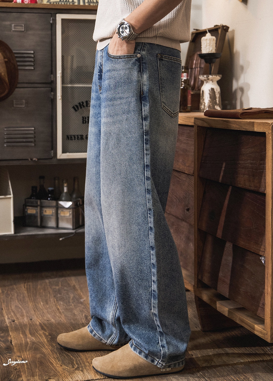 Summer Lightweight Lyocell Wide-Leg Jeans