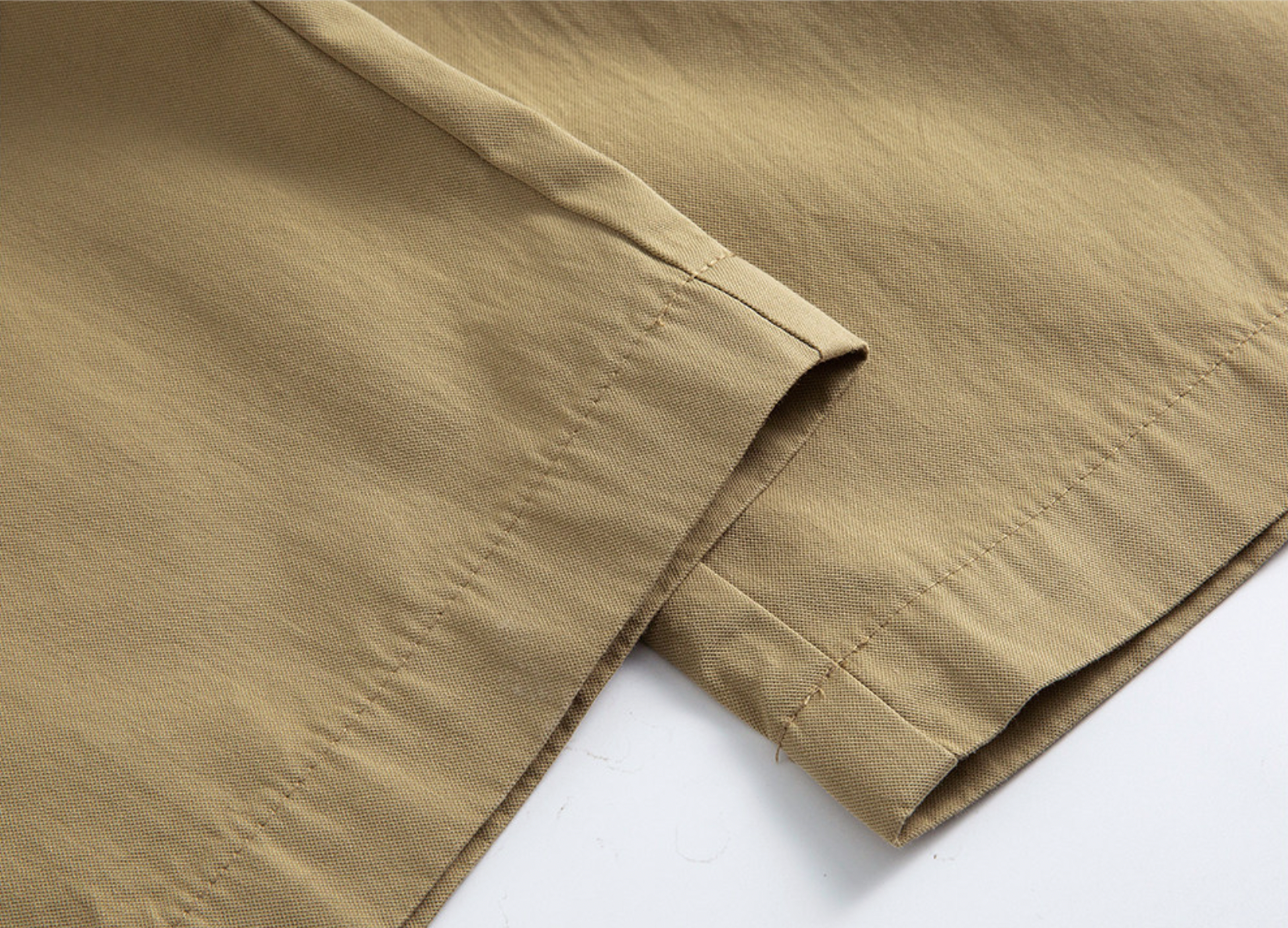 Cool Feel Cotton Light Weight Pleated Cargo Pants - KHAKI