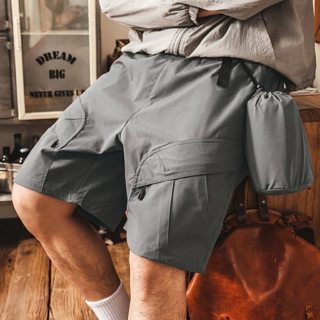 Quick Drying Outdoor Cargo Shorts in Light Gray
