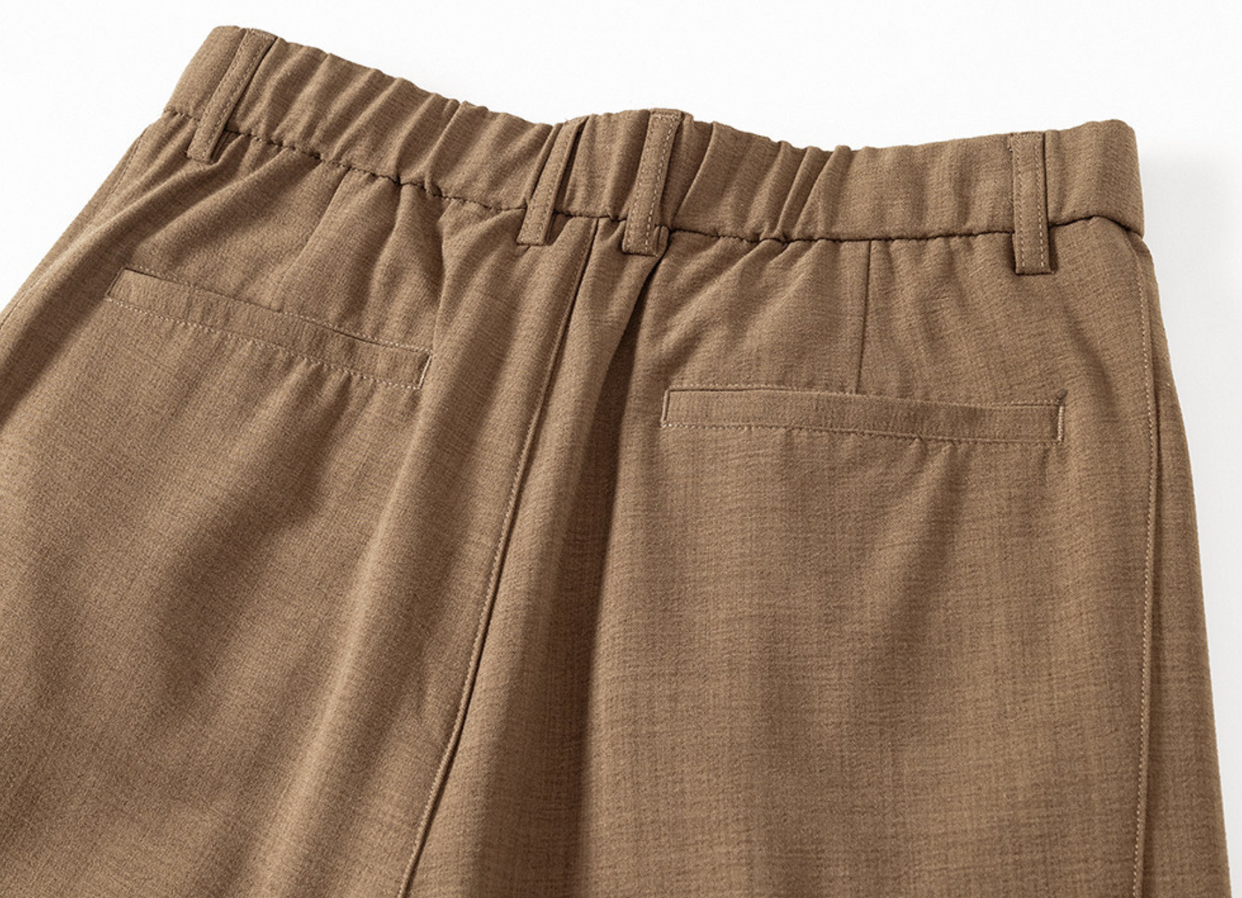 Murray Old Money Style Elasticated Waist Shorts - MOCHA
