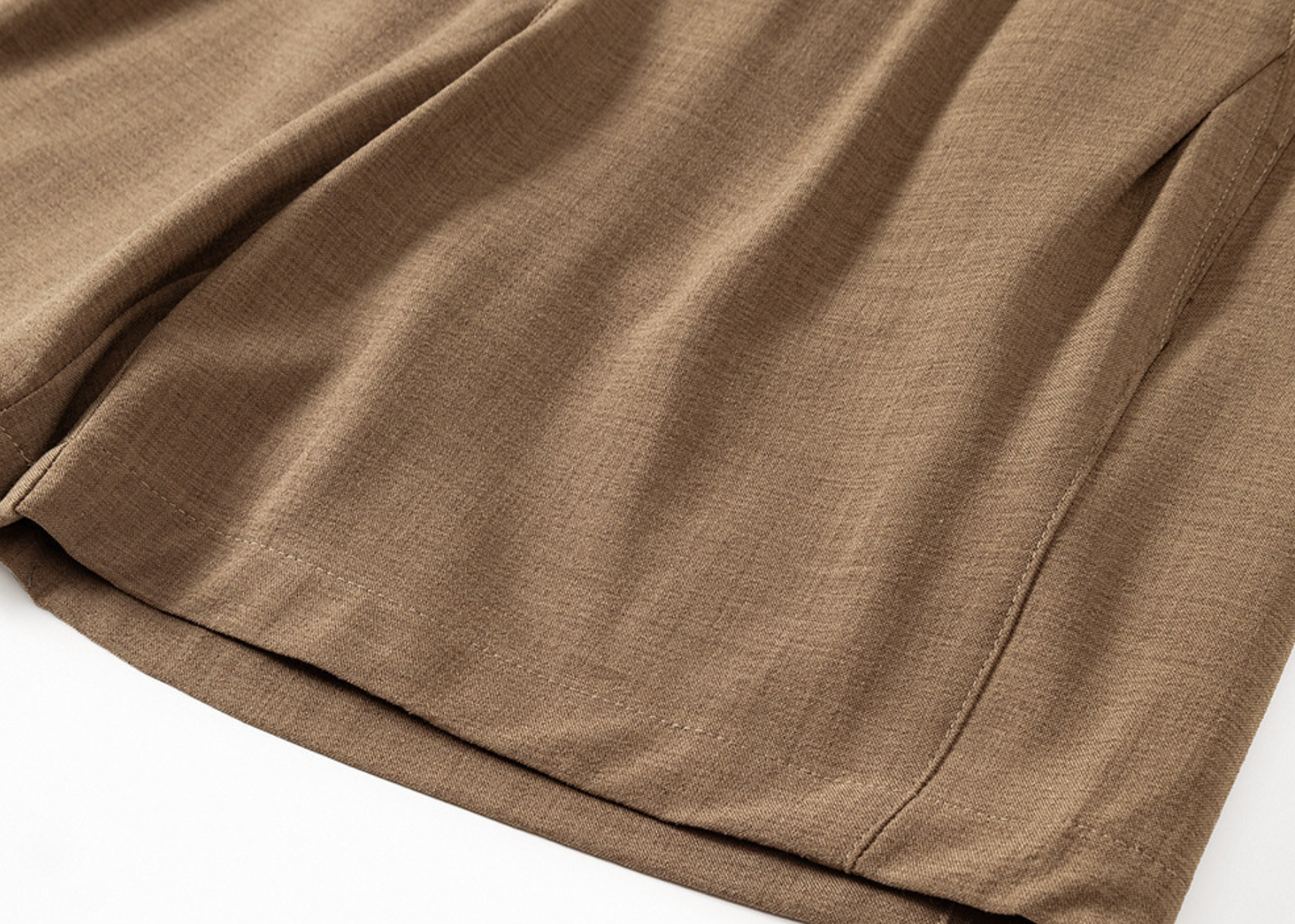 Murray Old Money Style Elasticated Waist Shorts - MOCHA