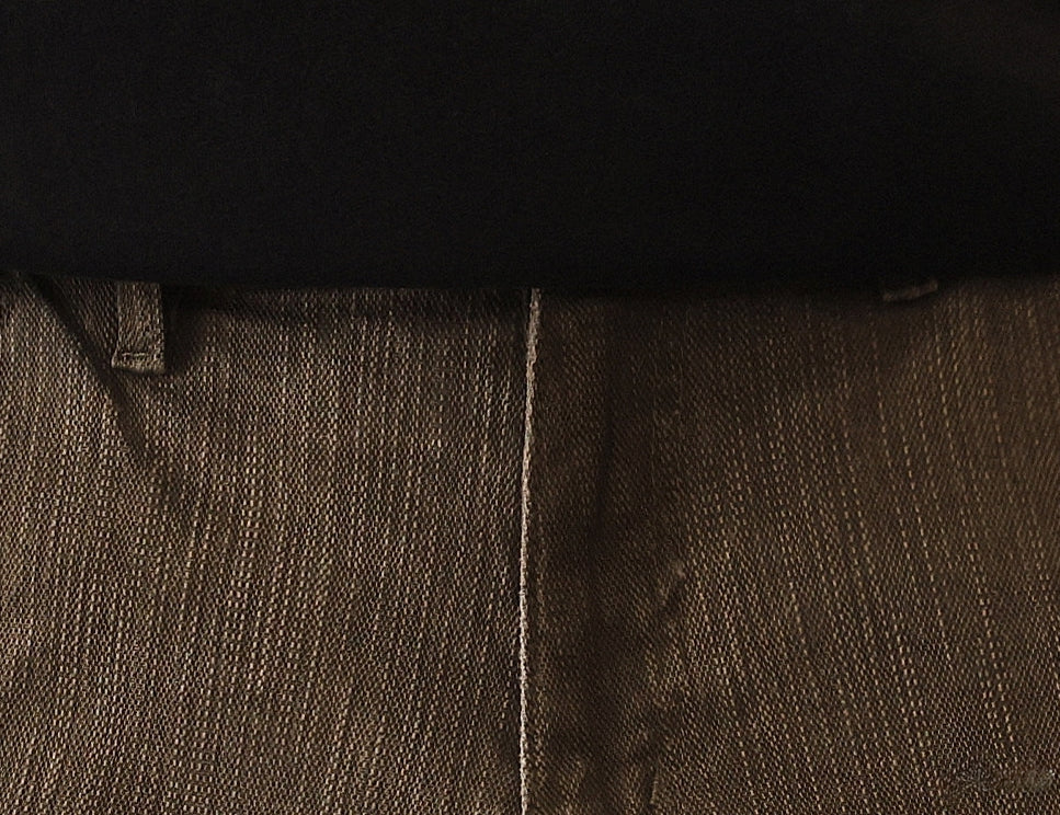 Vintage Bamboo-Texture Denim Shorts - PINEGREEN