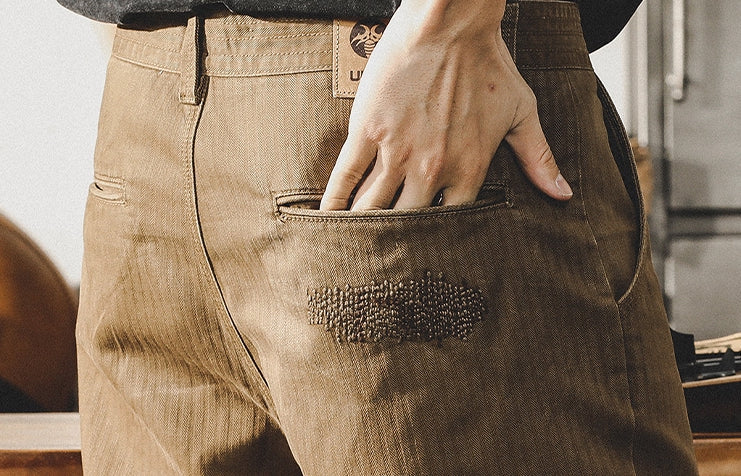 Twill Textured American Retro Cargo Shorts  - COFFEE