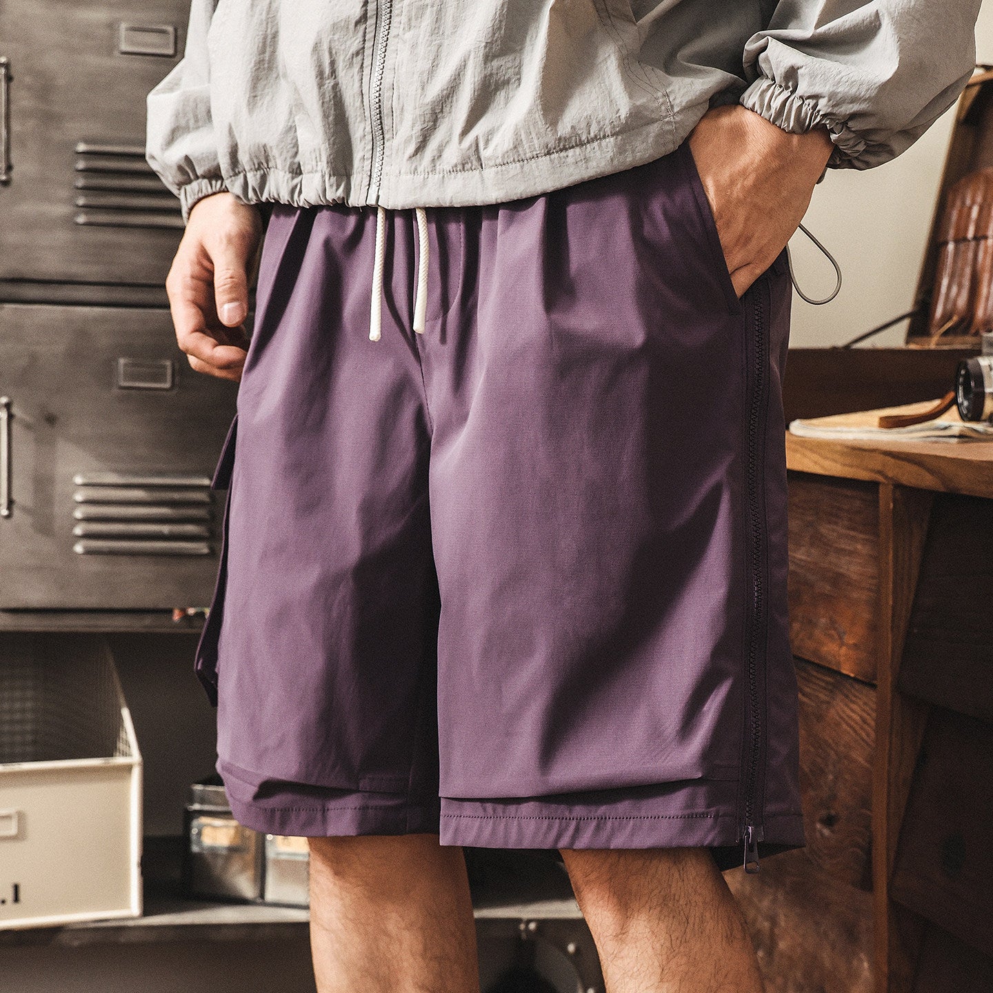 Quick-Dry Active Sports Shorts - PURPLE