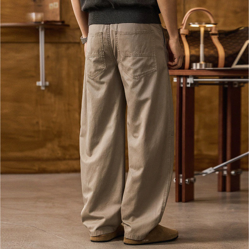 The Horizon Curved-Blade Fluid Korean Fit Trouser - KHAKI