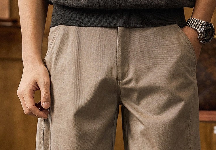 The Horizon Curved-Blade Fluid Korean Fit Trouser - KHAKI