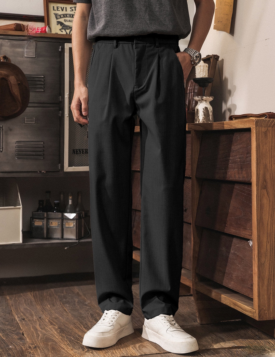 Business Casual Trousers - BLACK