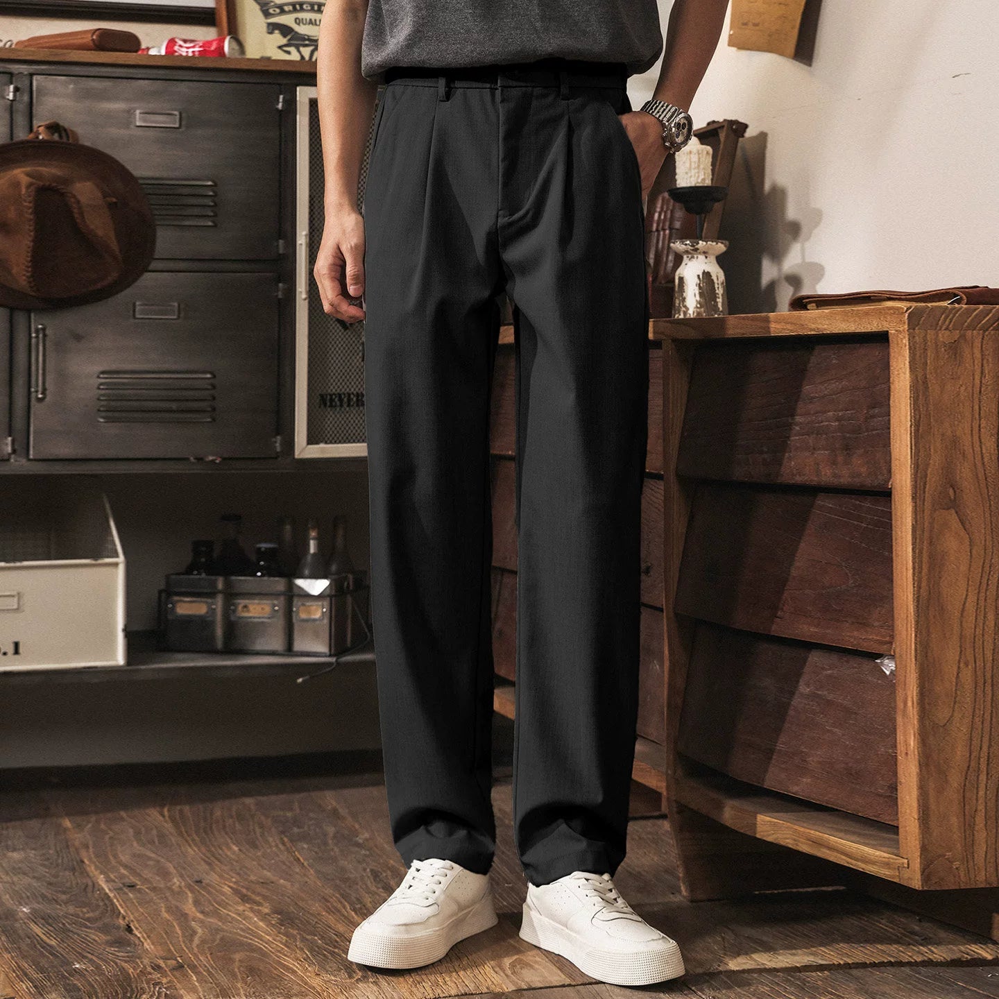 Business Casual Trousers - BLACK