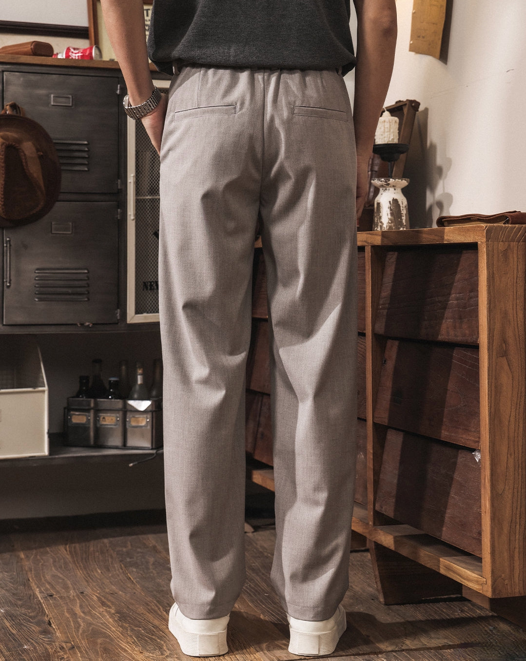 Business Casual Trousers - TAUPEGRAY