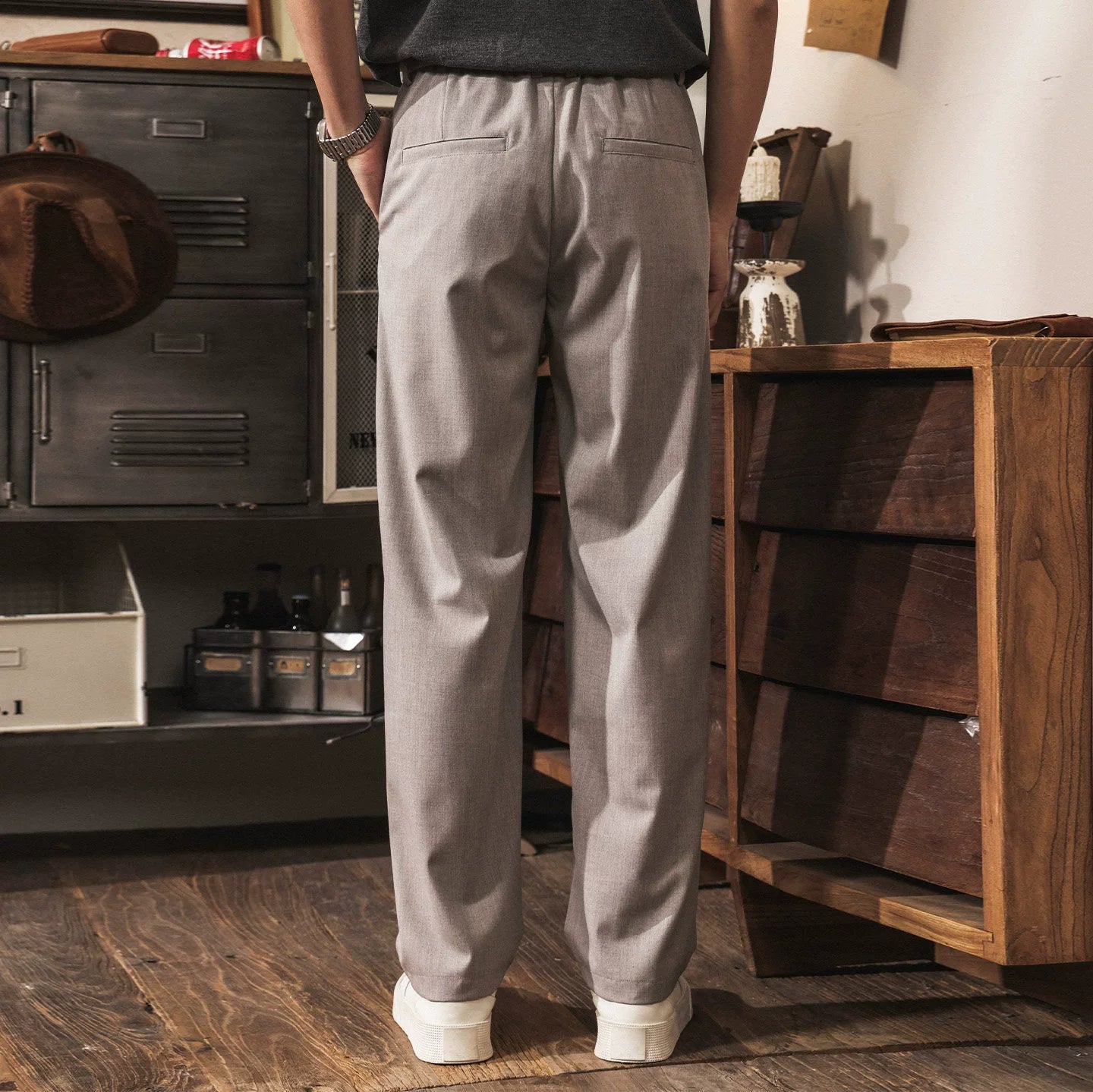 Business Casual Trousers - TAUPEGRAY