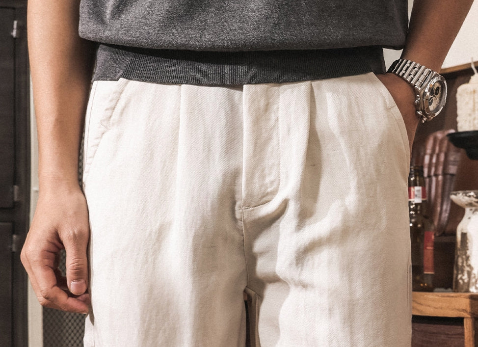The Atelier Linen-Lyocell Straight-Leg Trouser - APRICOT