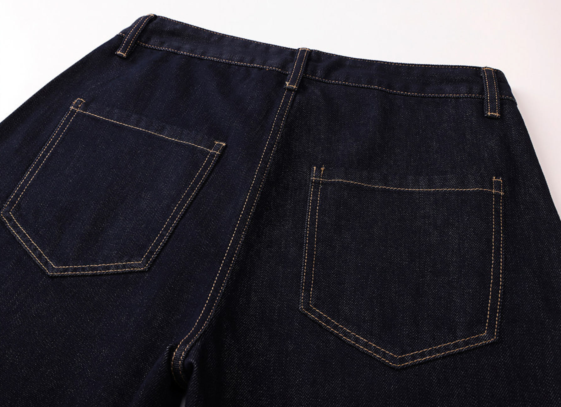 Oversized Baggy Korean Fit Washed Cotton Denim Pants - INDIGO