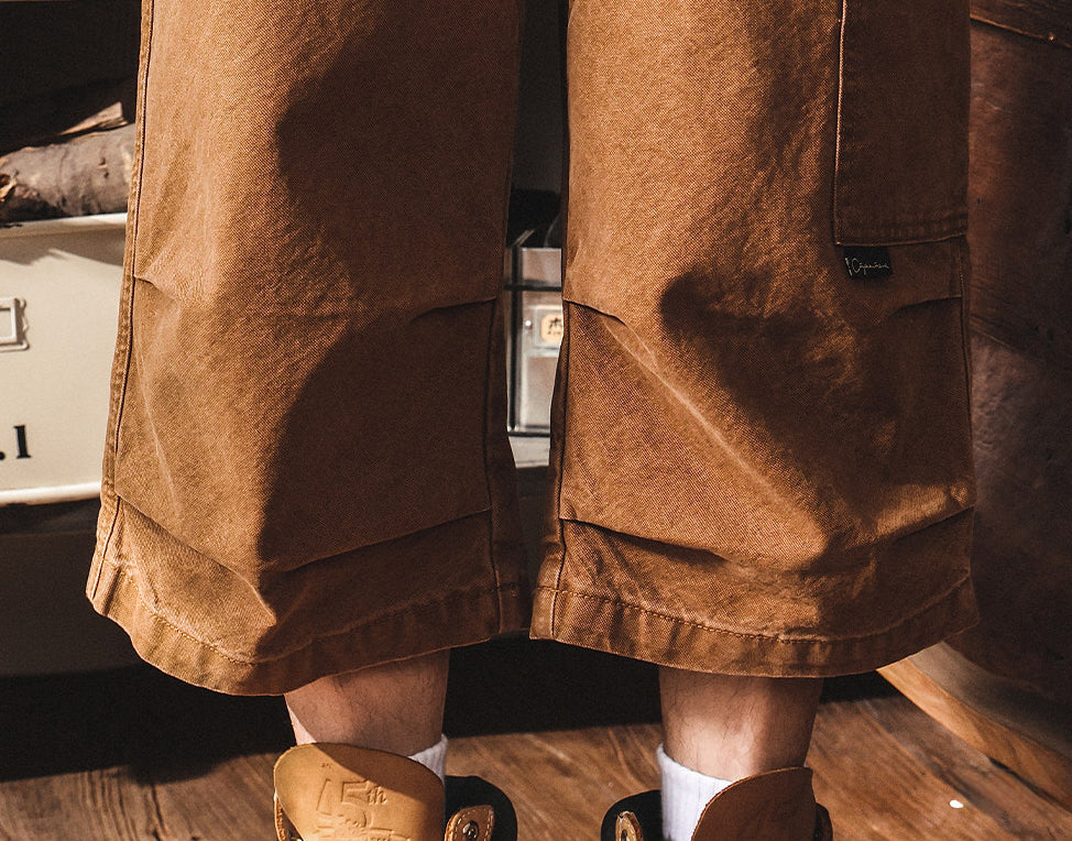 Men’s Baggy Below Knee Jorts – Oversized Cargo Streetwear Denim Culotte