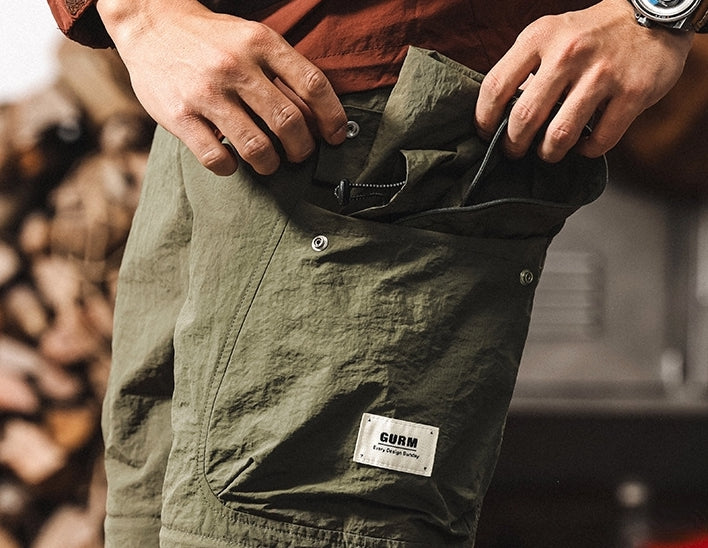 Quick-Drying Hiking Light Weight Detachable Green Cargo Pant