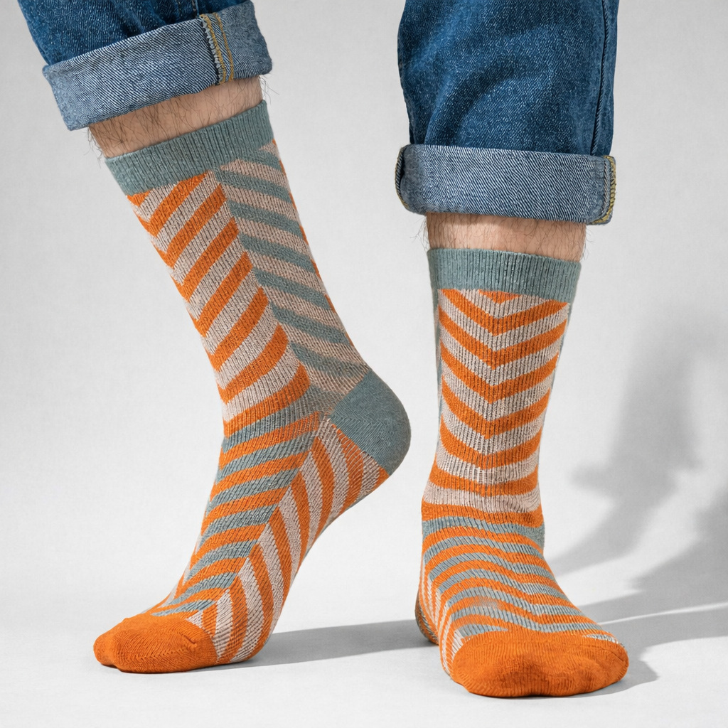 100% Combed Cotton Mid-Calf Winter Socks
