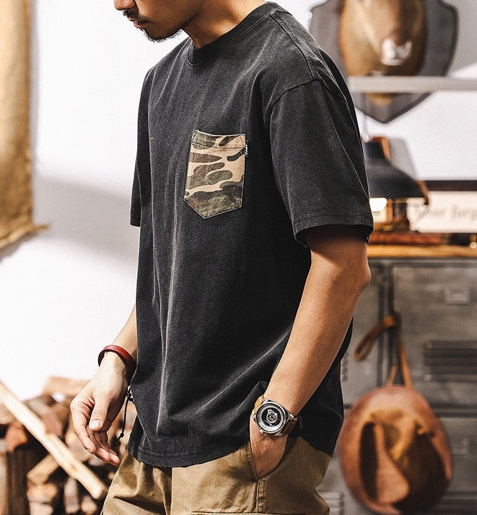 Urban Edge Camo Pocket Midnight Tee