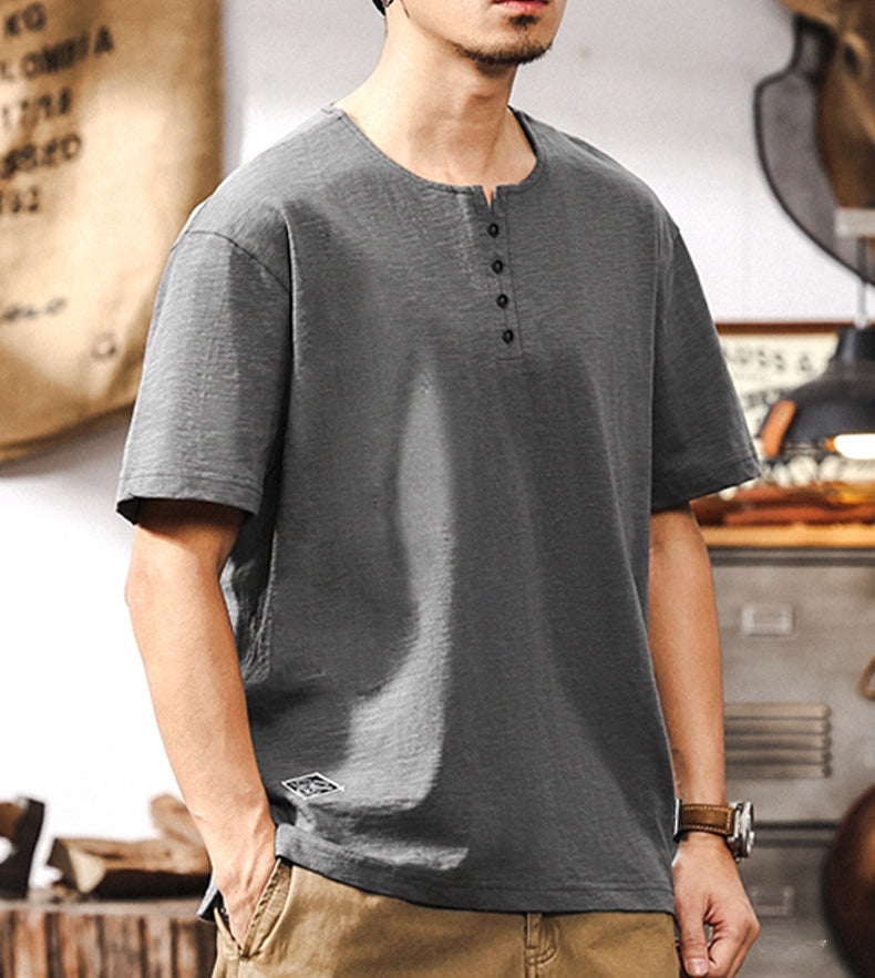 Classic Henley Button Tee