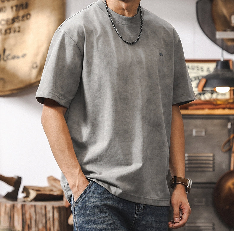 Washed Gray Minimalist Tee