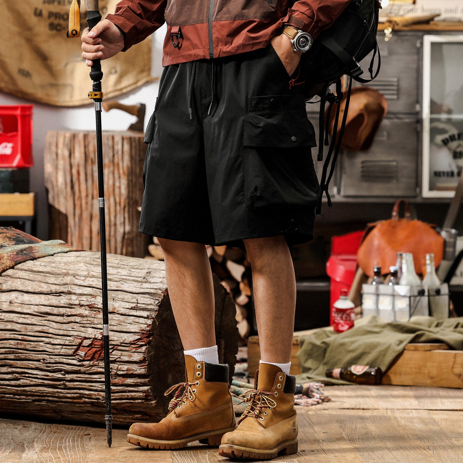 NightOps Cargo Shorts - K202503301347_BLACK