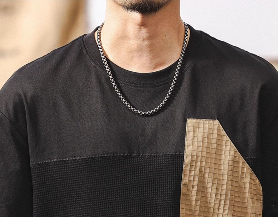 Modern Contrast Patch Tee