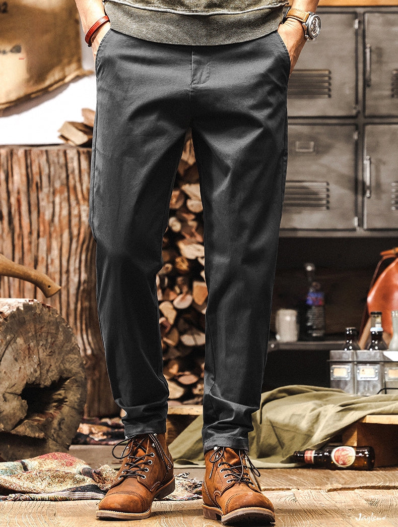Men's Dark Gray Chino Work Pants