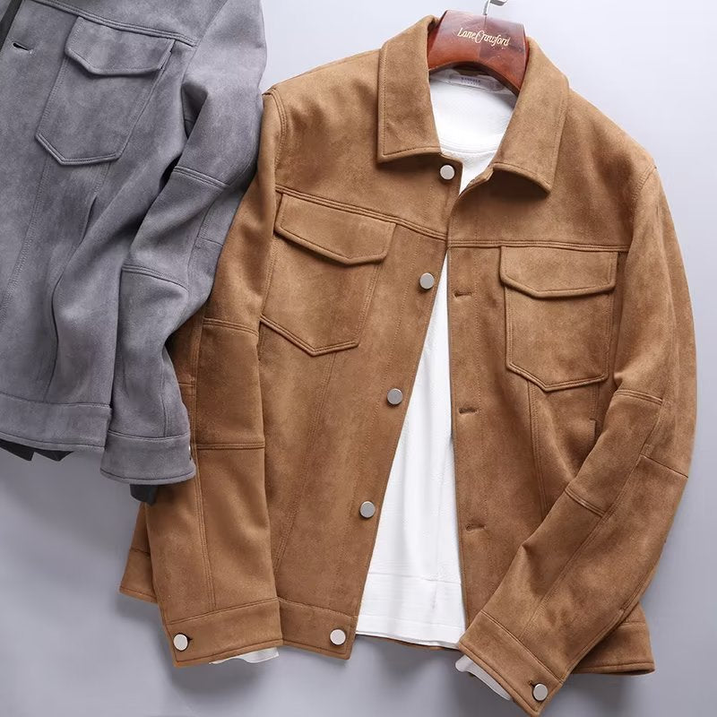 THEND RUGGED SUEDE JACKET- 740629631816_BRO