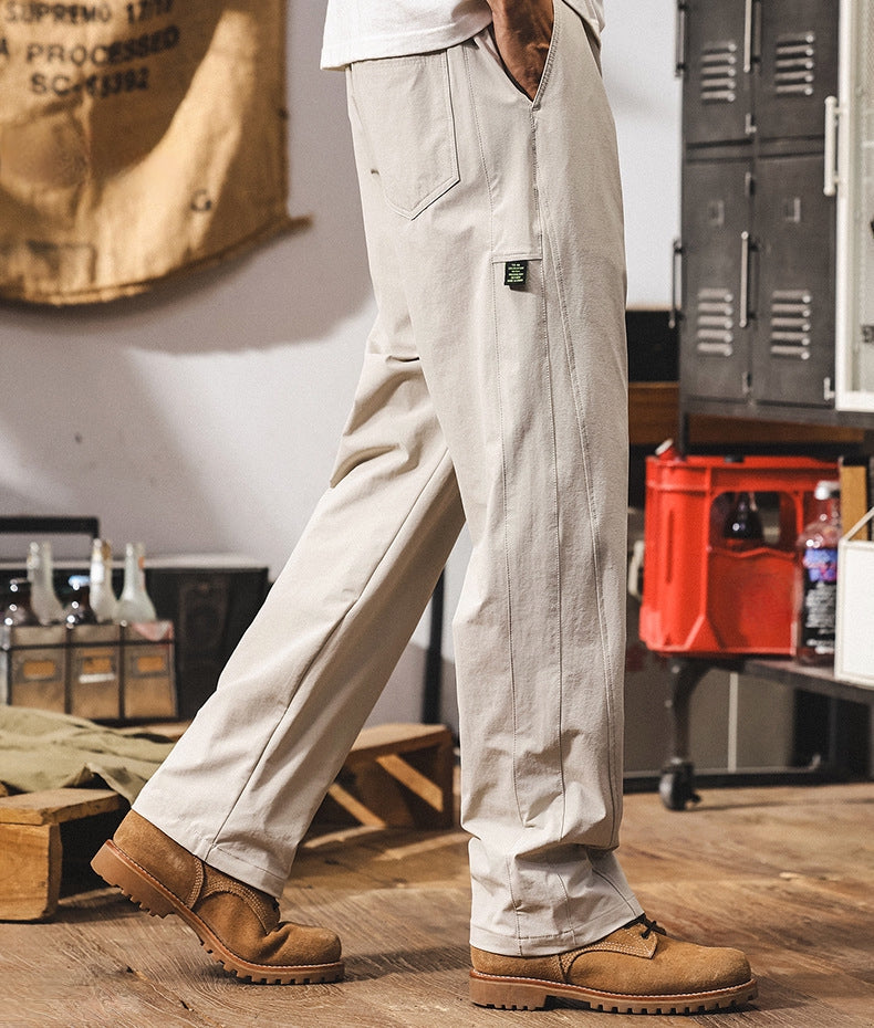 Beige Lightweight Cotton Pants