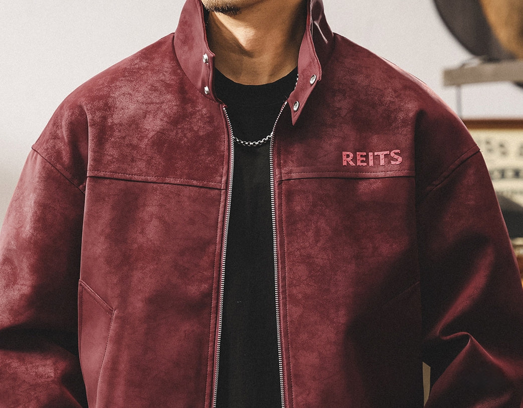 Tie-Dye Distressed Leather Jacket