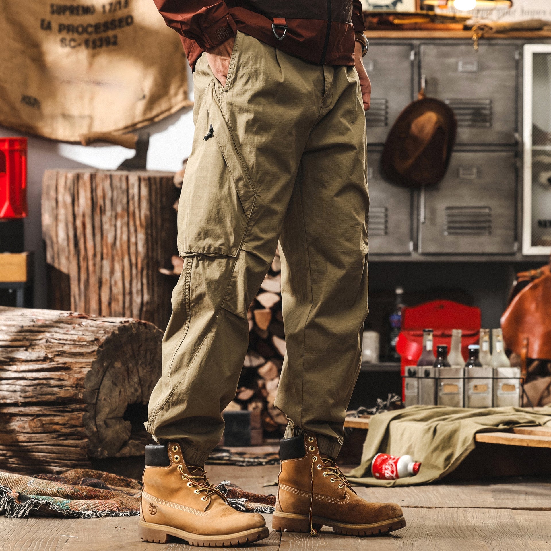 Earth Trek Khaki Cargo Joggers