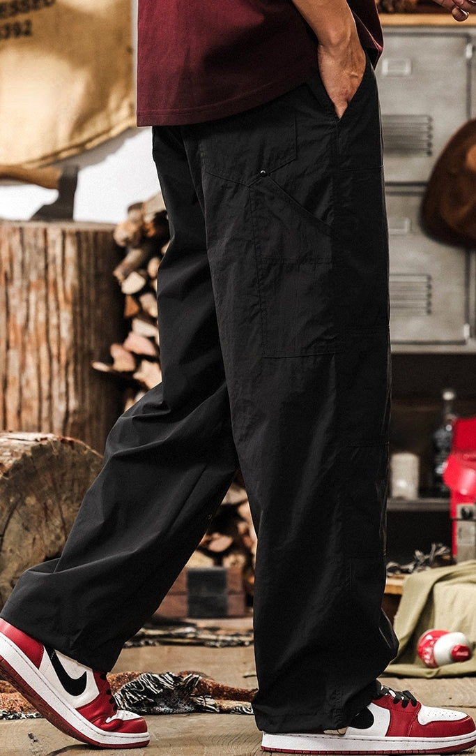 Black Cargo Casual Pants