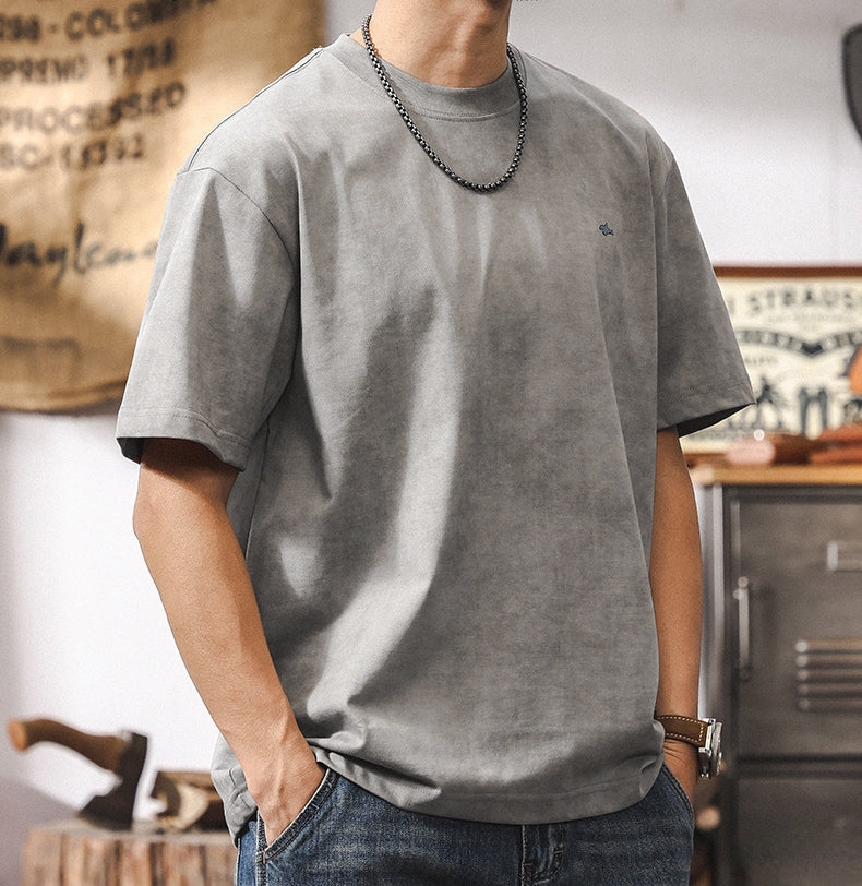 Washed Gray Minimalist Tee