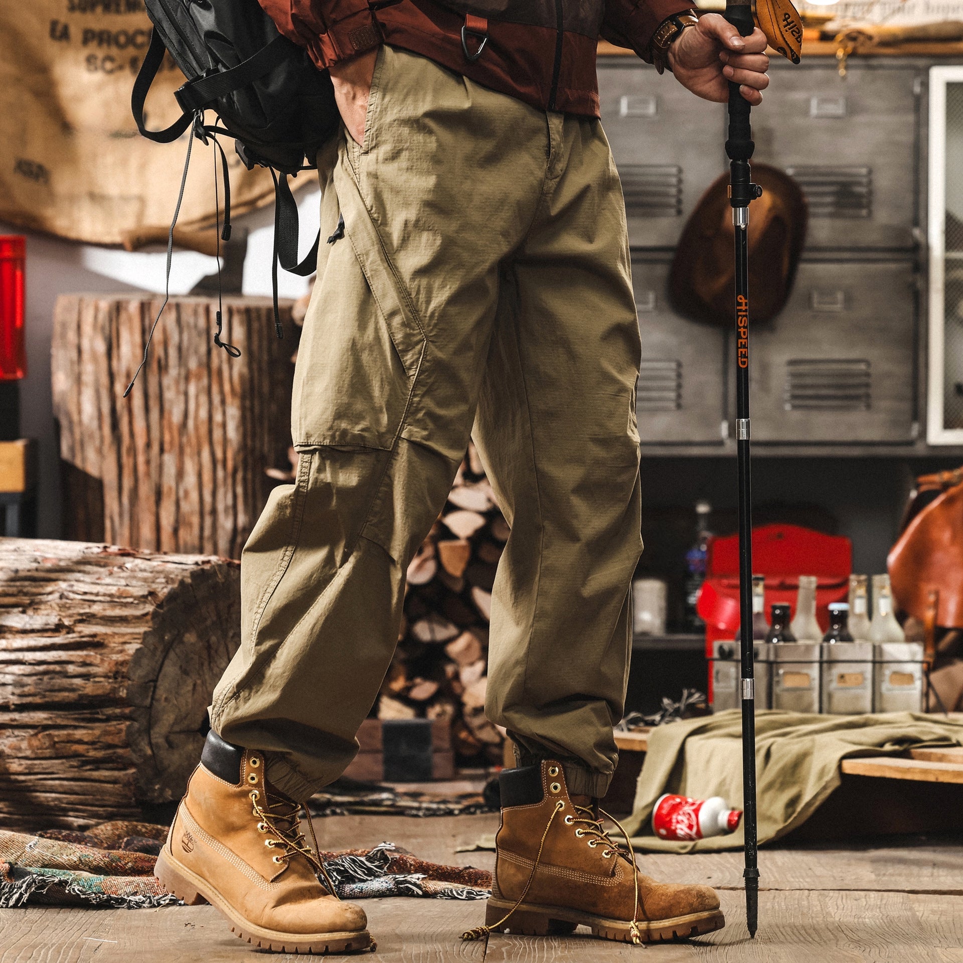 Earth Trek Khaki Cargo Joggers